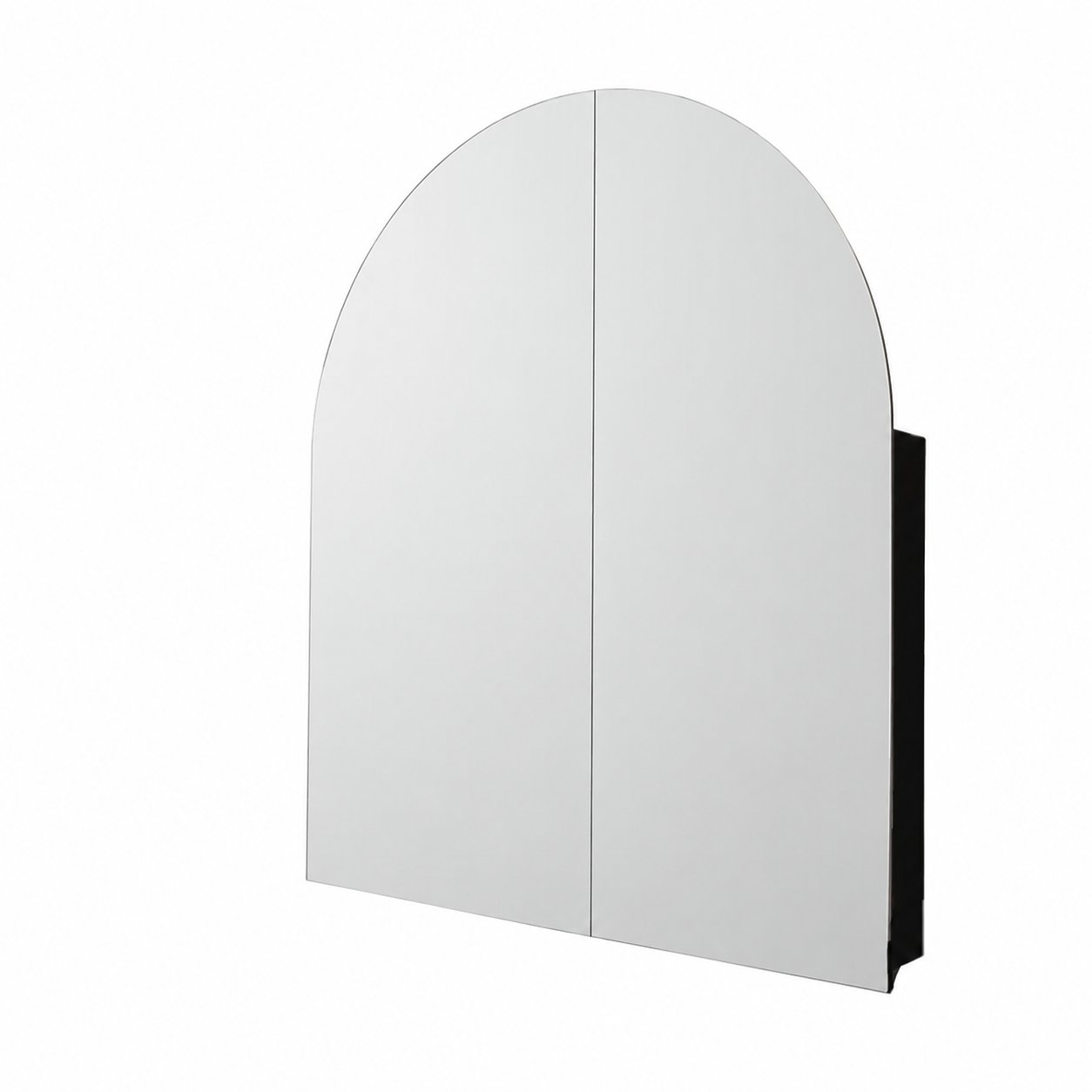 arch mirror cabinet black neo inset
