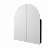 NEO ARCH 850MM INSET MIRROR CABINET - BLACK