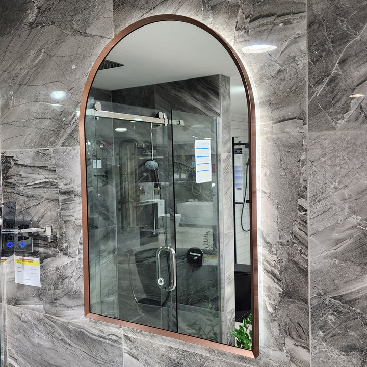 SOLACE ARCH 450X900 MIRROR - Brushed Copper