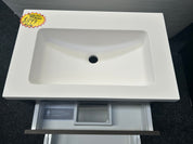 *Cancelled Order* NEW LUXE 600x380 Slim Wall Hung Vanity – Single Bowl, One Drawer