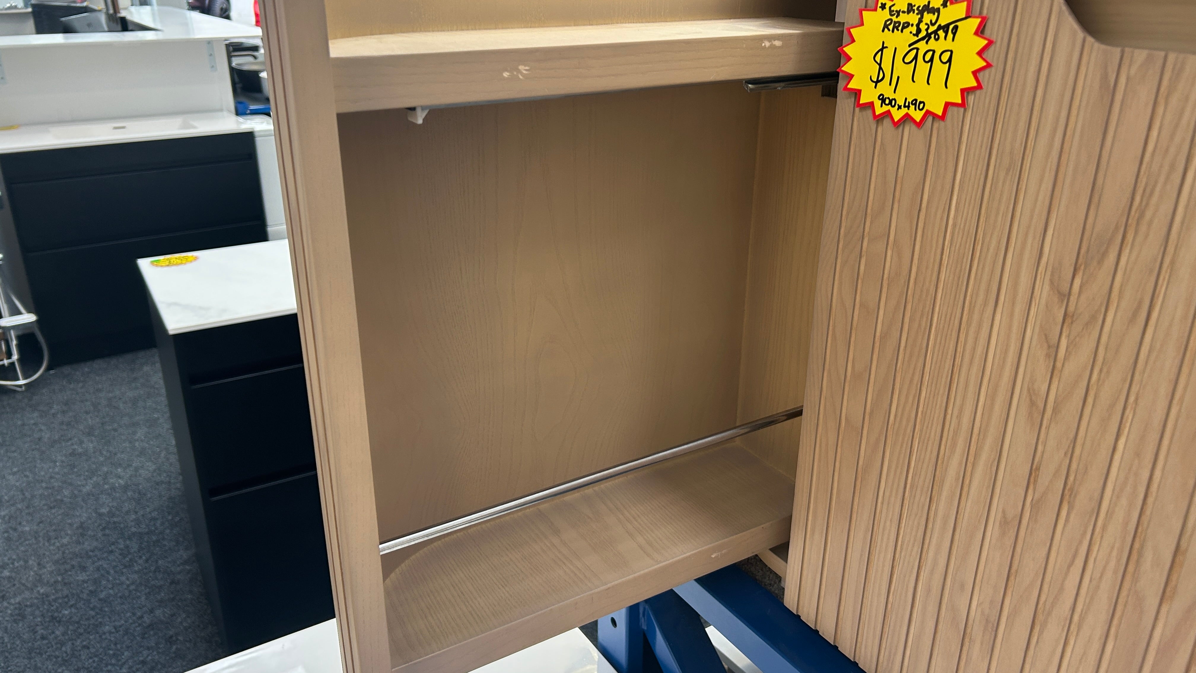 *Ex-Display* SORA 900x490 Wall Hung Vanity – Single Bowl, One Drawer