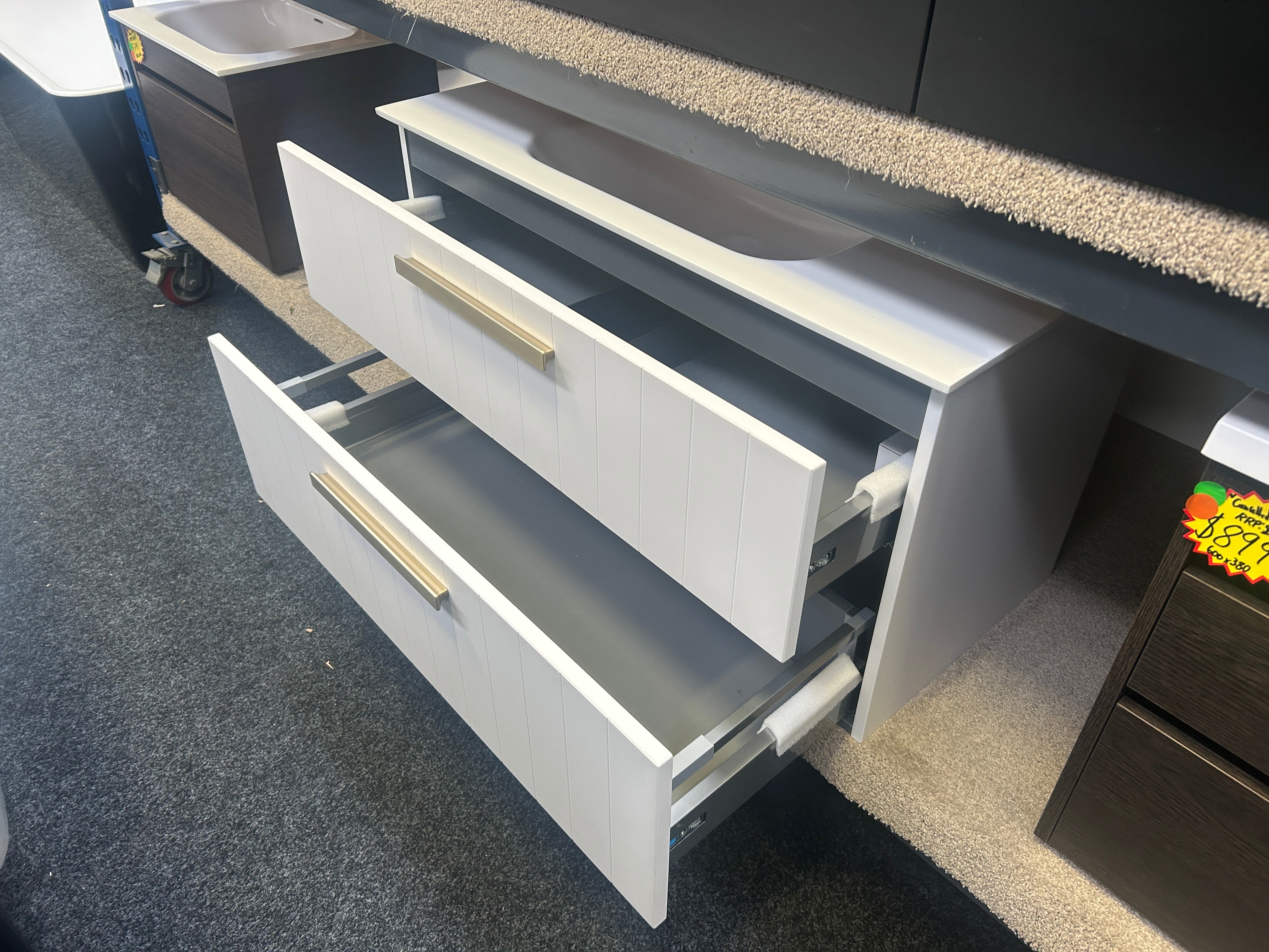 *Cancelled Order* LINEARE 1000 Wall Hung Vanity – Single Bowl, 2 Drawer