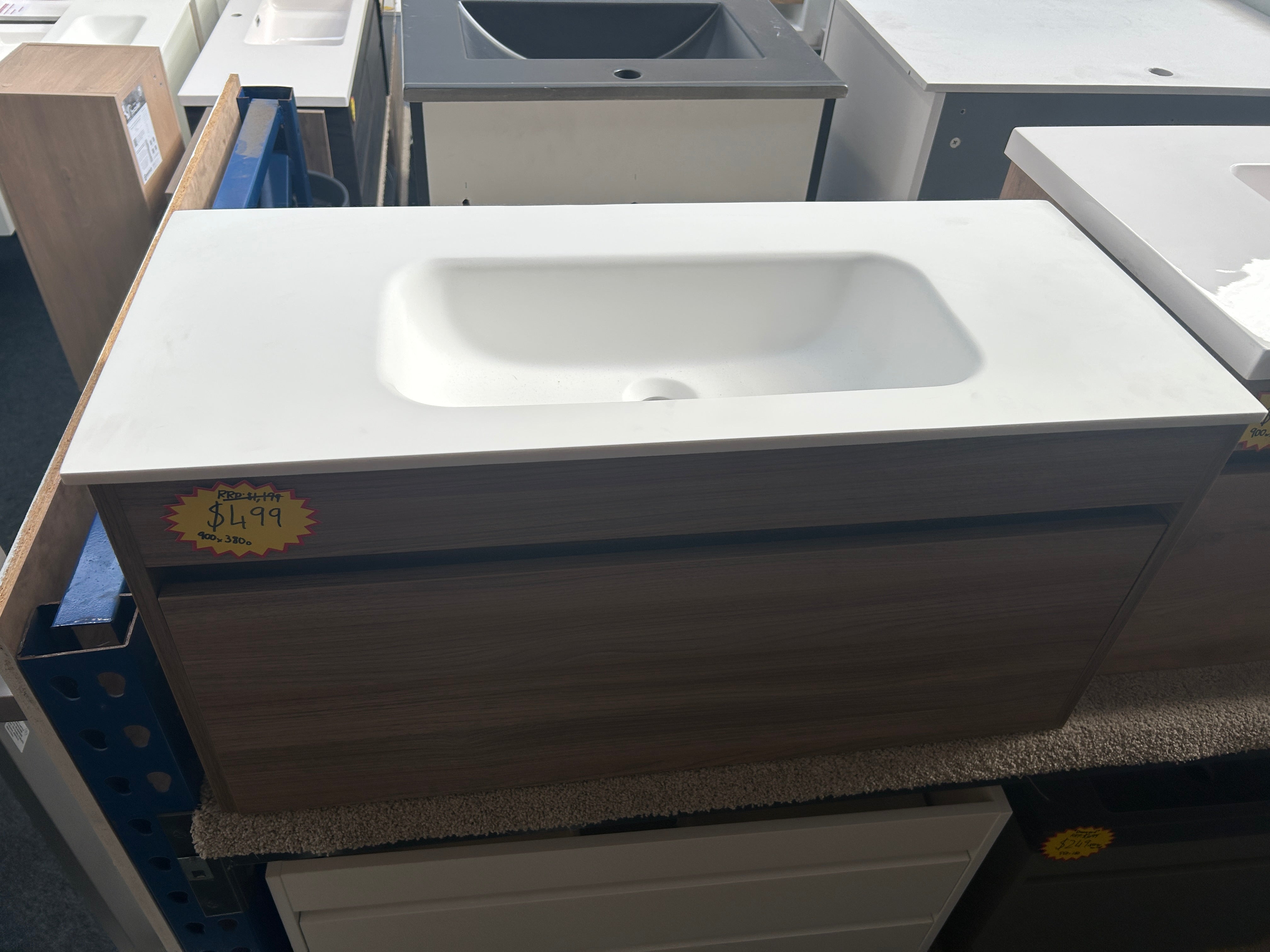 *Cancelled Order* LUXE 900 Slim Wall Hung Vanity – Single Bowl, 1 Drawer