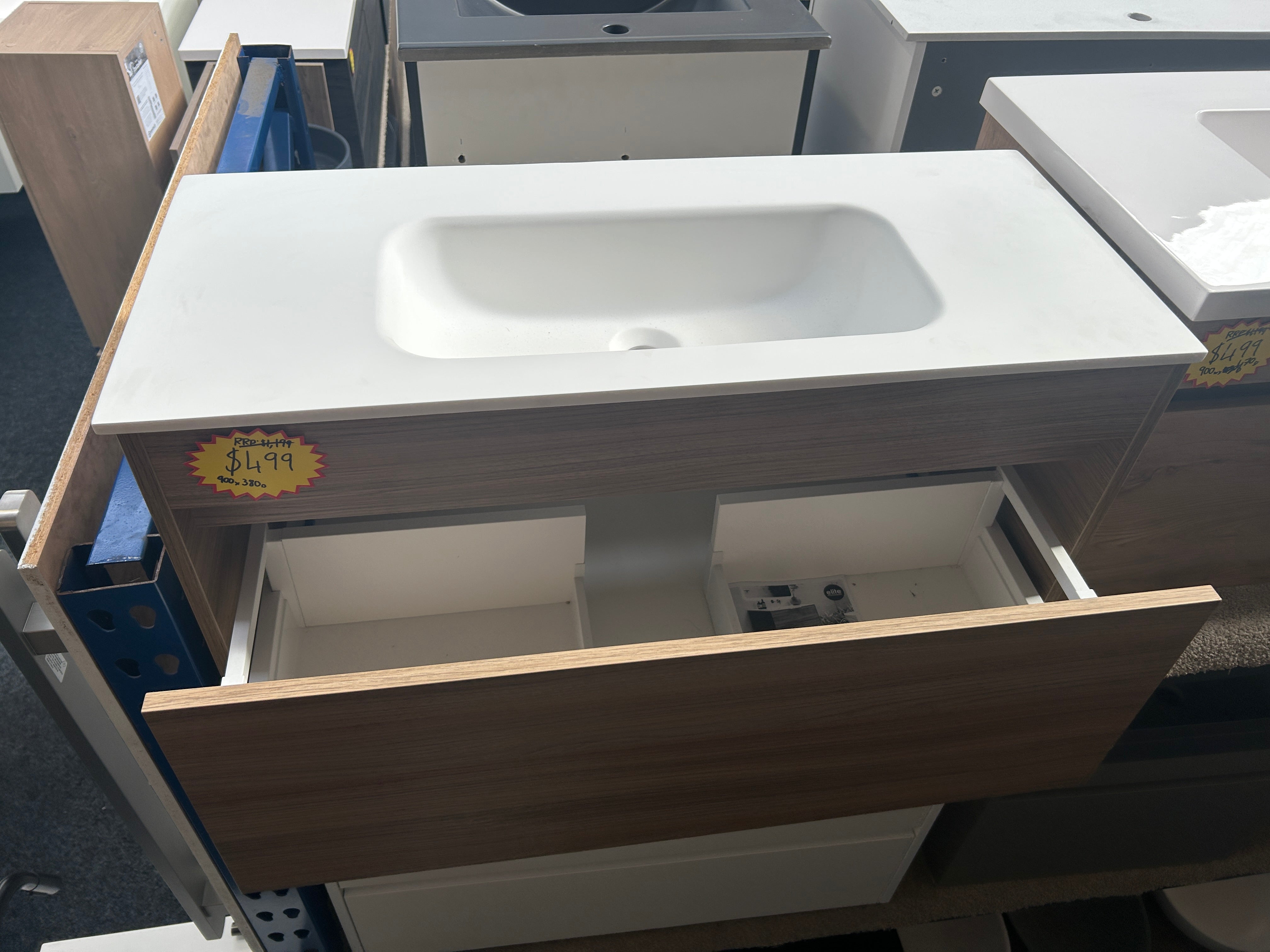 *Cancelled Order* LUXE 900 Slim Wall Hung Vanity – Single Bowl, 1 Drawer