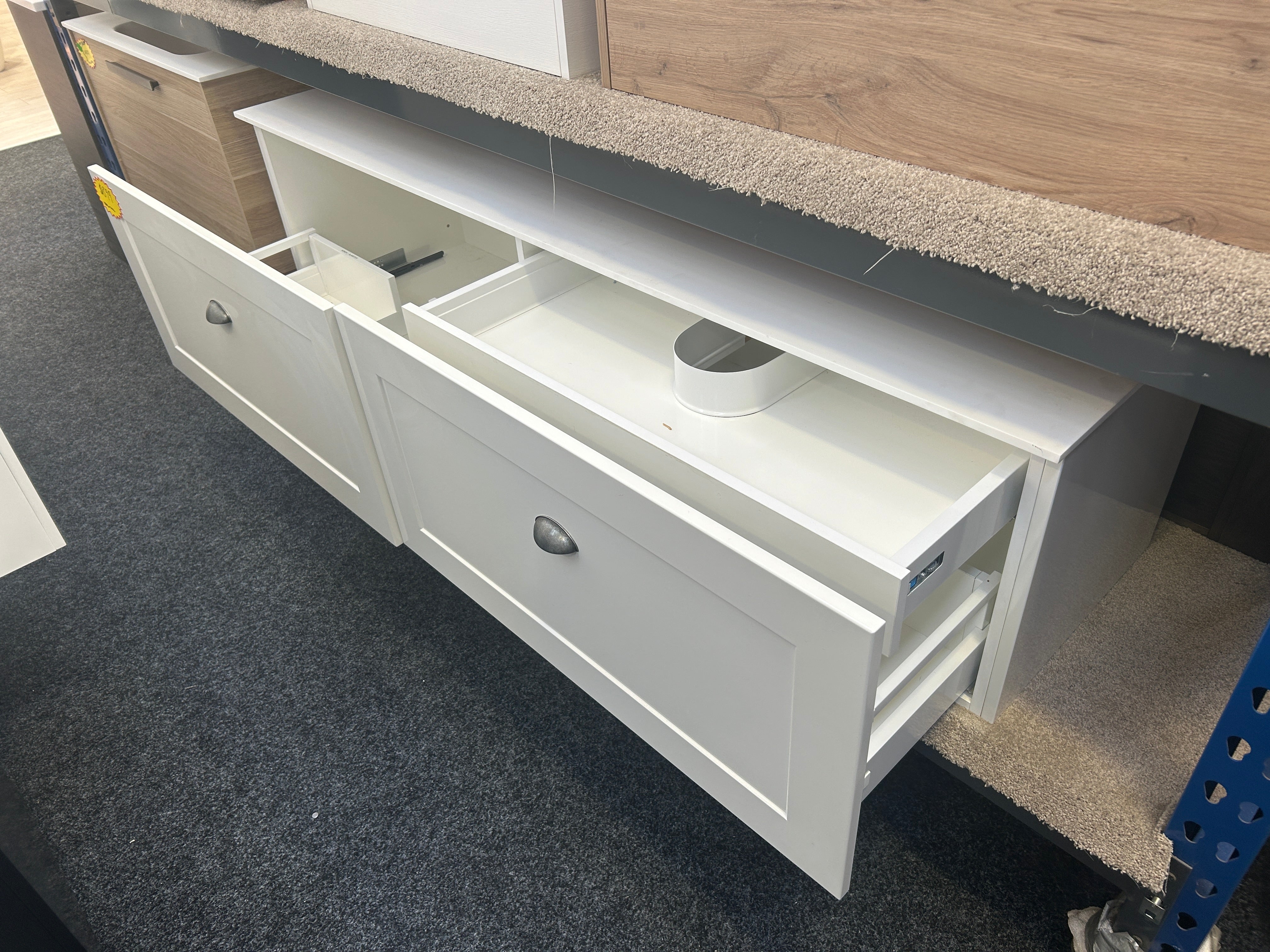 *Ex-Display* CUSTOM 1800 Wall Hung Vanity – Double Bowl, 3 Drawer