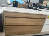 *Cancelled Order* NEW LUXE 900x490 Wall Hung Vanity – Single Bowl, 2 Drawer