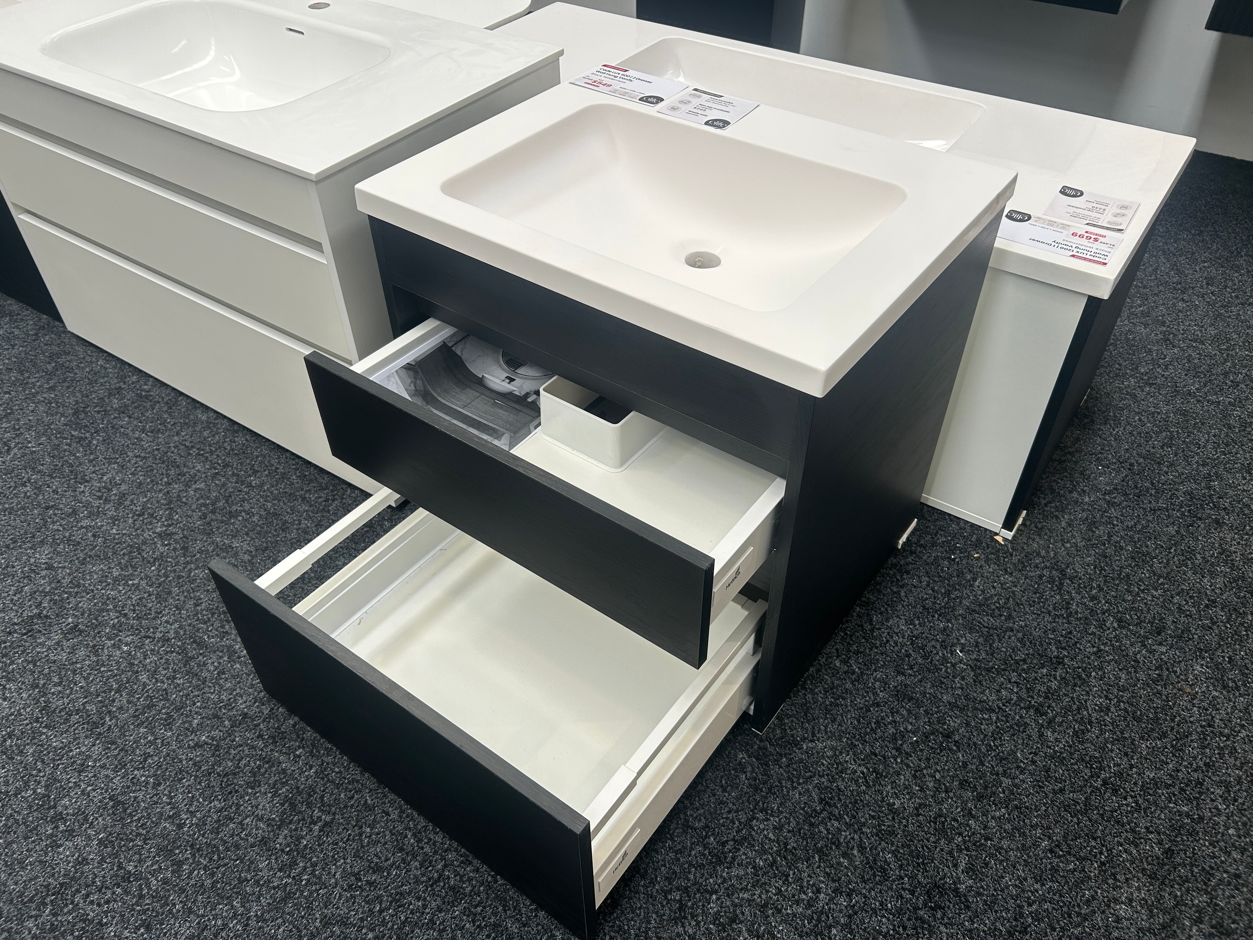 *Cancelled Order* Code LUX 600 Wall Hung Vanity – Single Bowl, 2 Drawer