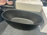 *Clearance Stock* Code Cervo Back-to-Wall Bath 1600 Matte Black - NEW