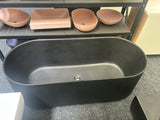 *Clearance Stock* Code Pillar Freestanding Acrylic Bath 1700 Matte Black - NEW