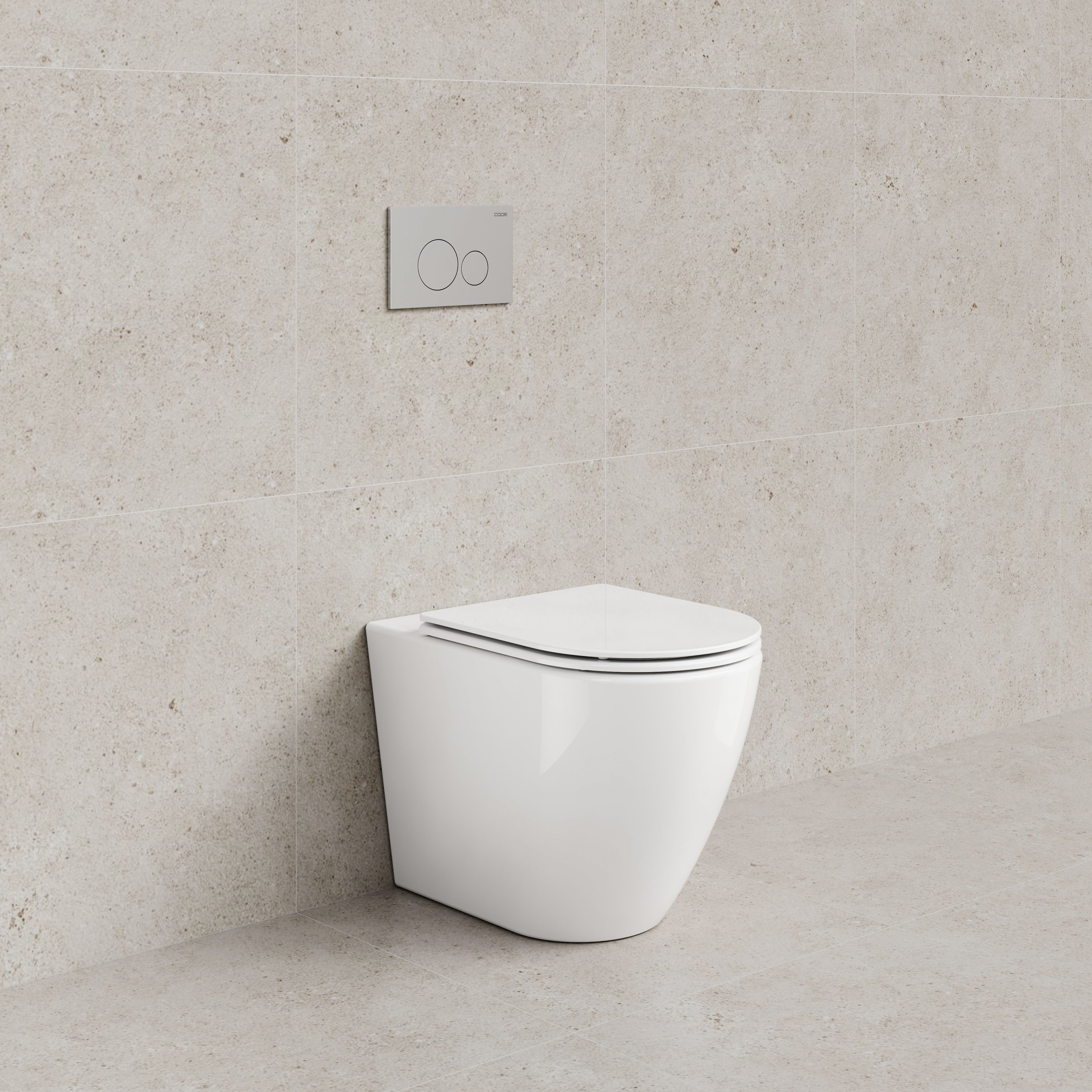 *Returned Item* CODE FLOW TYPHOON INWALL TOILET SUITE GLOSS WHITE PAN