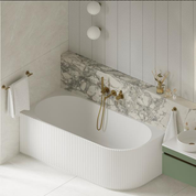WILLOW 1500 LEFT HAND CORNER BATH - MATTE WHITE