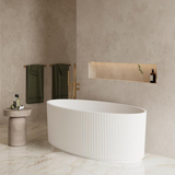 WILLOW 1500 OVAL FREESTANDING BATH - GLOSS WHITE