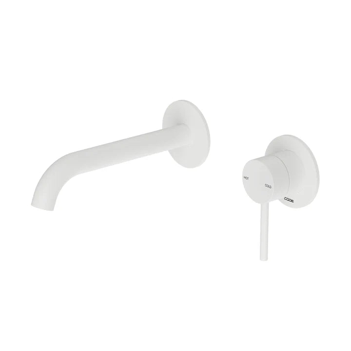 NATURE WALL MOUNTED BASIN MIXER - Matte White