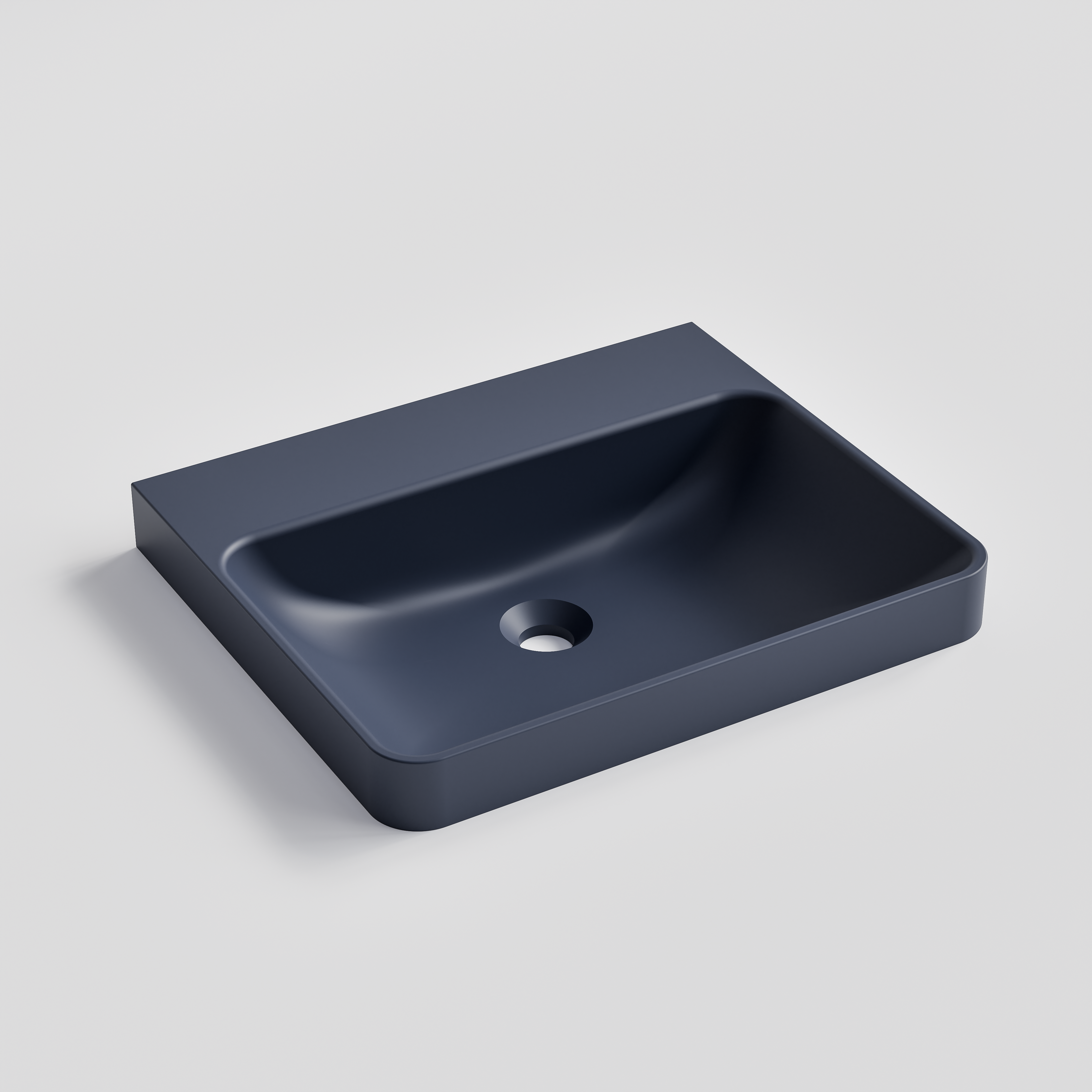 LINEARE 530MM CONCRETE SEMI-INSET BASIN