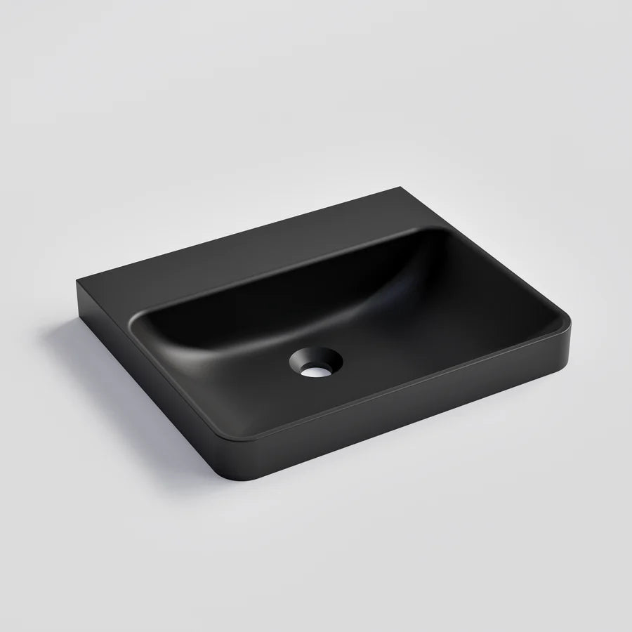 LINEARE 530MM CONCRETE SEMI-INSET BASIN