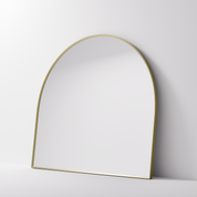 Arched mirror with gold frame aspect code interiors elite bathroomware