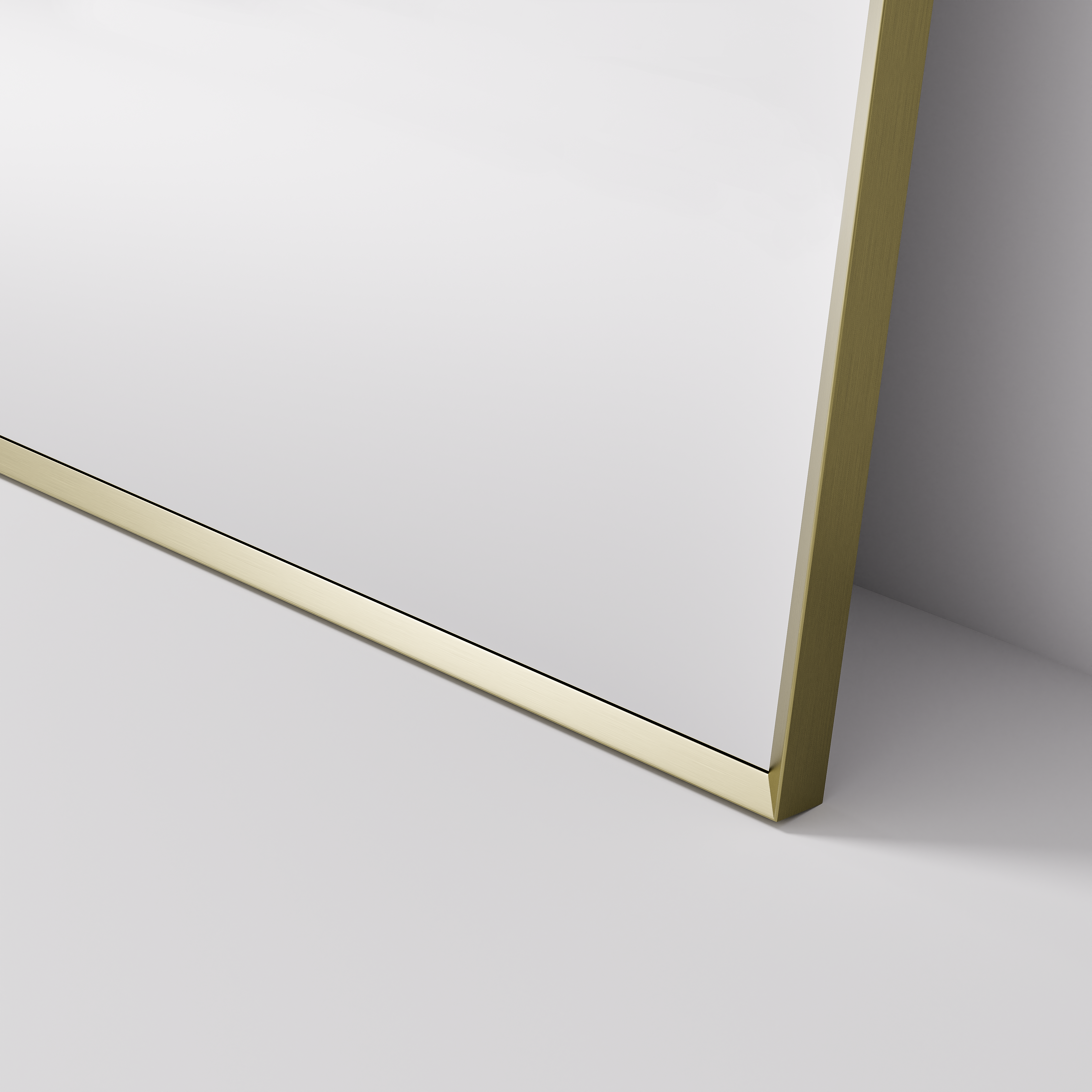 ASPECT 1200x1100 ARCH FRAMED MIRROR - BRUSHED BRASS