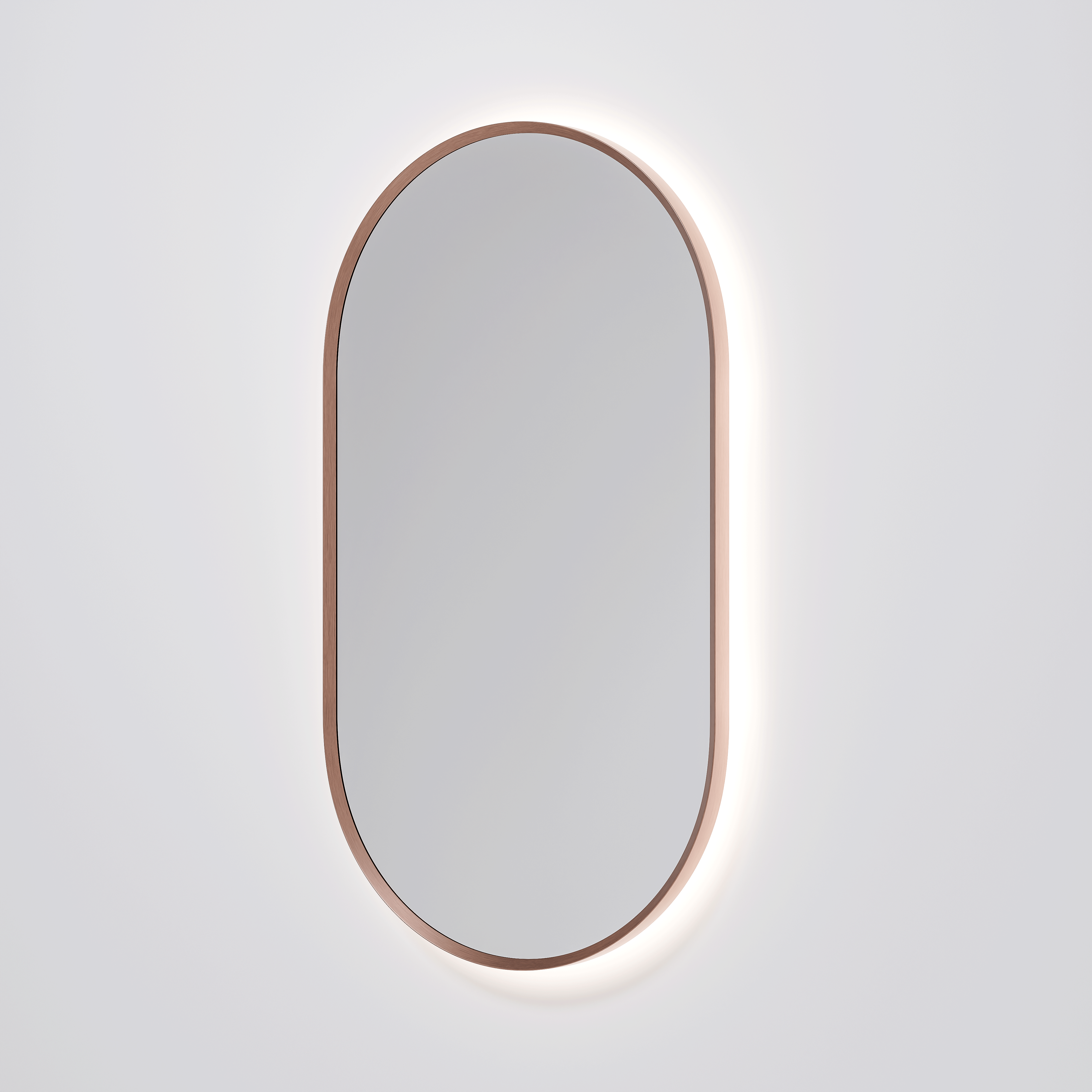 CODE SOLACE OVAL LED SENSOR MIRROR 600X900MM - BRUSHED BRASS