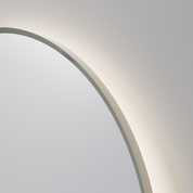 SOLACE LED MIRROR - ROUND 1100MM BRUSHED NICKEL FRAMED