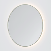 SOLACE LED MIRROR - ROUND 1100MM BRUSHED NICKEL FRAMED