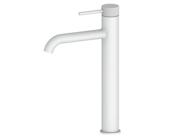 NATURE TALL VESSEL BASIN MIXER - Matte White