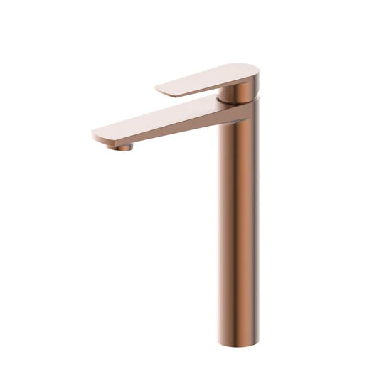 PURE TALL VESSEL BASIN MIXER BRUSHED COPPER