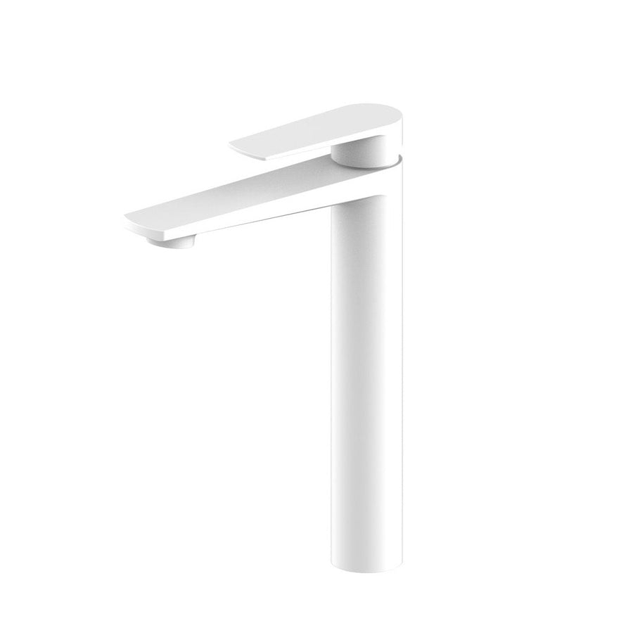 PURE TALL VESSEL BASIN MIXER MATTE WHITE