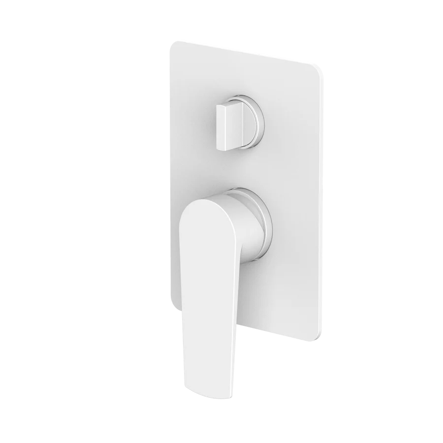 PURE SHOWER / BATH DIVERTER MIXER MATTE WHITE