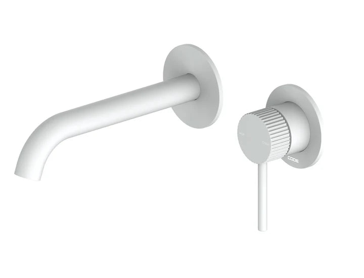 NATURE WALL MOUNTED BASIN MIXER - Matte White