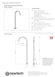 EVOKE FLOOR MOUNTED BATH FILLER - CHROME