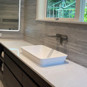 WATERWARE CUBE INSET RECTANGLE BASIN 530X355X80MM - 2 COLOURS