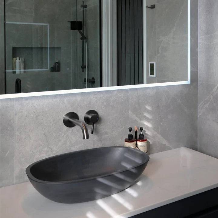 INDUSTRY WALL BASIN MIXER - Gunmetal