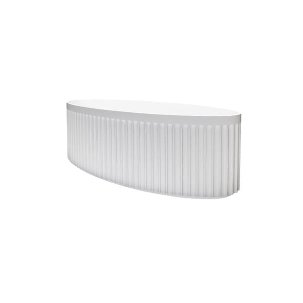 LAUREL 1800 OVAL FREESTANDING BATH - MATTE WHITE