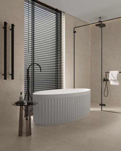 LAUREL 1800 OVAL FREESTANDING BATH - MATTE WHITE