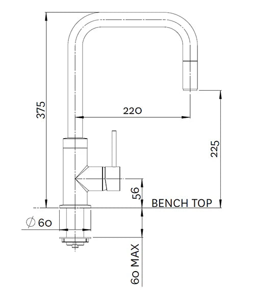 METHVEN MINIMALIST URBAN PULL OUT SINK MIXER