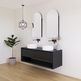 Code Neo Arch 500 Inset Mirror Cabinet | Black