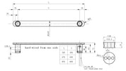 CODE CERVO HEATED TOWEL RAIL - BRUSHED COPPER