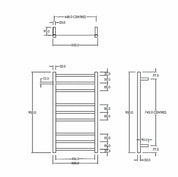 Code Round Heated Towel Rail 900MMX500MM - Brushed Stainless