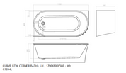 *End of Line* NEWTECH CURVE BTW CORNER BATH 2 SIZES