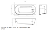*End of Line* NEWTECH CURVE BTW CORNER BATH 2 SIZES