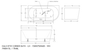 *End of Line* NEWTECH HALO CORNER BATH 2 SIZES