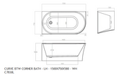 *End of Line* NEWTECH CURVE BTW CORNER BATH 2 SIZES