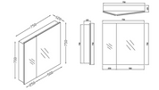 Elite Milan Mirror Cabinet 750Mm | 2 Door