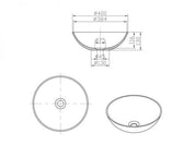 WATERWARE ARC ROUND BASIN 400X130MM - 2 COLOURS