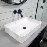 WATERWARE CUBE RECTANGLE BASIN 580X380X110MM - MATTE WHITE