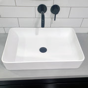 WATERWARE CUBE RECTANGLE BASIN 580X380X110MM - MATTE WHITE