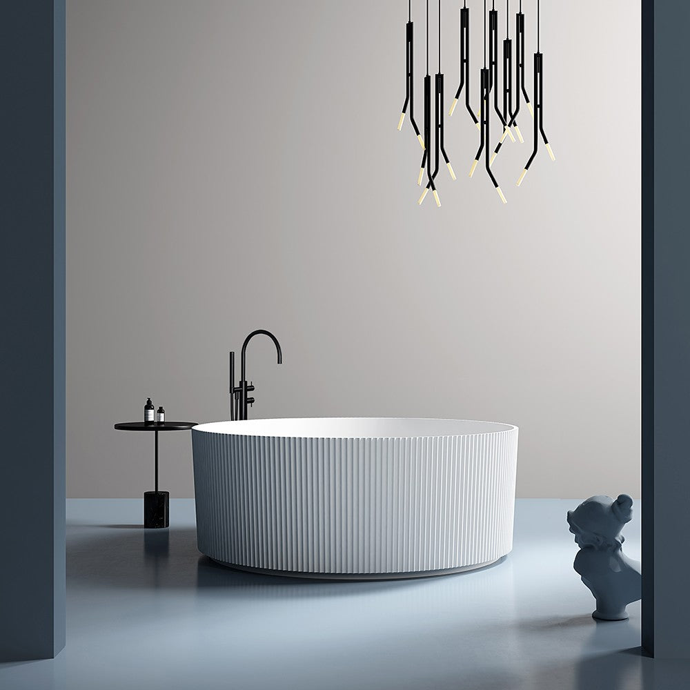WILLOW 1500 ROUND FREESTANDING BATH - GLOSS WHITE
