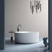 WILLOW 1500 ROUND FREESTANDING BATH - GLOSS WHITE