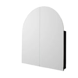 NEO ARCH 850MM INSET MIRROR CABINET - BLACK