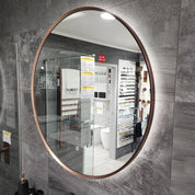 SOLACE ROUND 900MM MIRROR - Brushed Copper